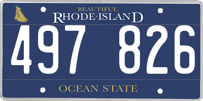 RI license plate 497826