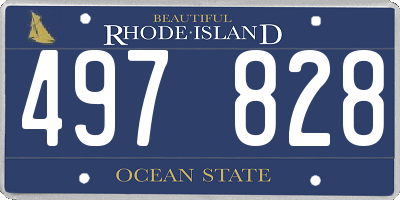 RI license plate 497828