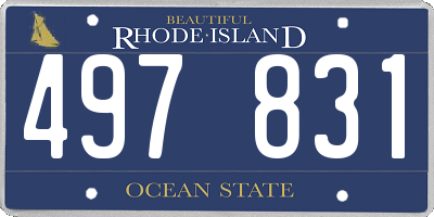 RI license plate 497831
