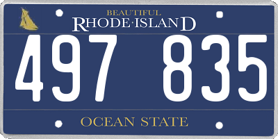 RI license plate 497835
