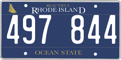 RI license plate 497844