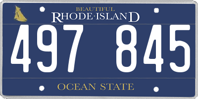 RI license plate 497845
