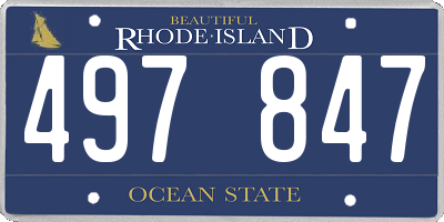 RI license plate 497847