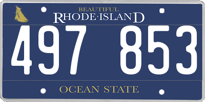 RI license plate 497853