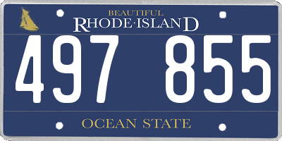 RI license plate 497855