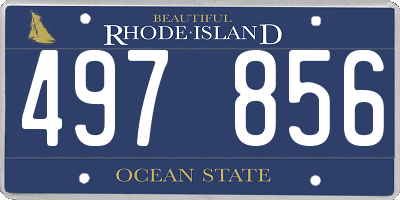 RI license plate 497856