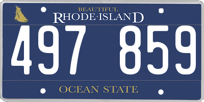 RI license plate 497859