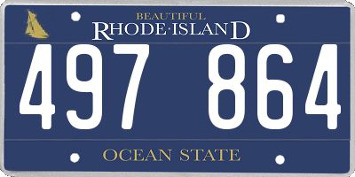 RI license plate 497864