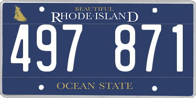 RI license plate 497871