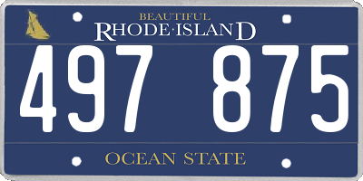 RI license plate 497875