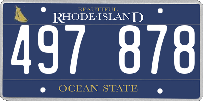 RI license plate 497878