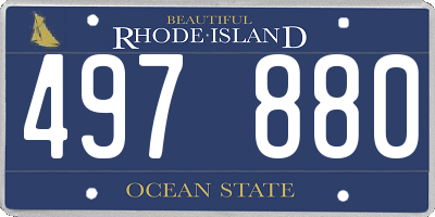 RI license plate 497880