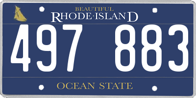 RI license plate 497883