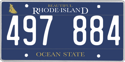 RI license plate 497884