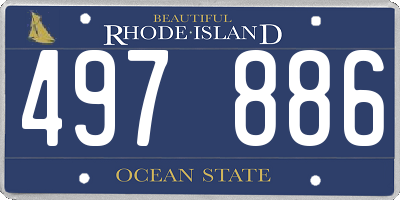 RI license plate 497886