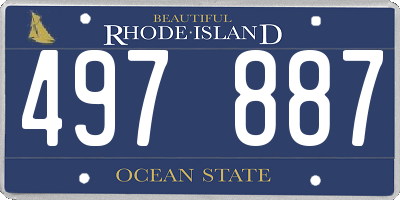 RI license plate 497887