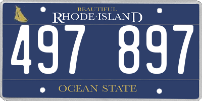 RI license plate 497897