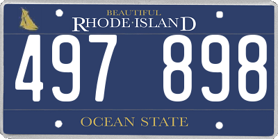 RI license plate 497898