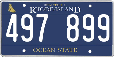 RI license plate 497899