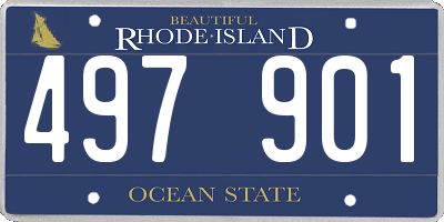 RI license plate 497901