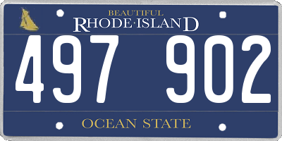 RI license plate 497902