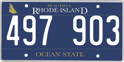 RI license plate 497903