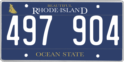 RI license plate 497904