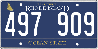 RI license plate 497909