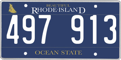RI license plate 497913