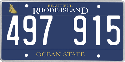 RI license plate 497915