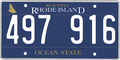 RI license plate 497916