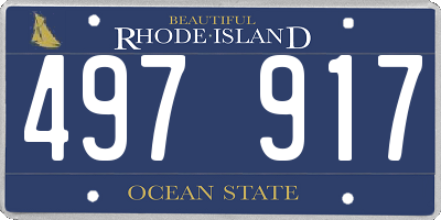 RI license plate 497917
