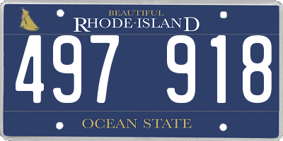 RI license plate 497918