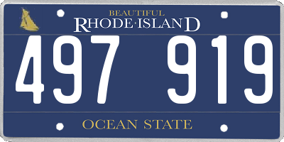 RI license plate 497919