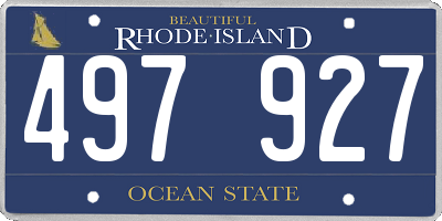 RI license plate 497927