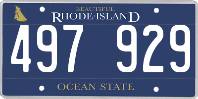 RI license plate 497929