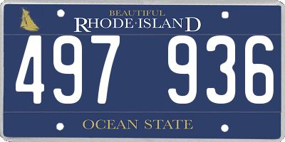 RI license plate 497936
