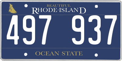 RI license plate 497937
