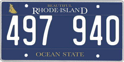 RI license plate 497940