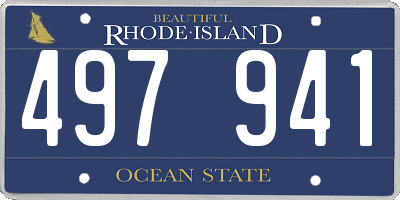 RI license plate 497941