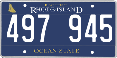RI license plate 497945