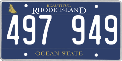 RI license plate 497949
