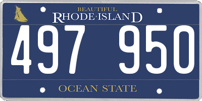 RI license plate 497950