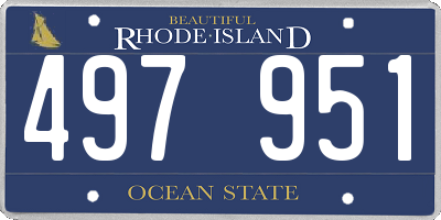 RI license plate 497951
