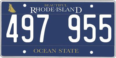 RI license plate 497955