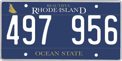 RI license plate 497956