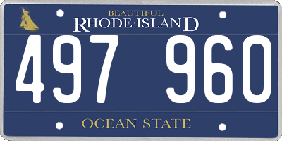 RI license plate 497960