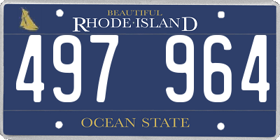 RI license plate 497964