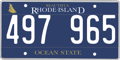 RI license plate 497965