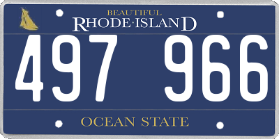 RI license plate 497966